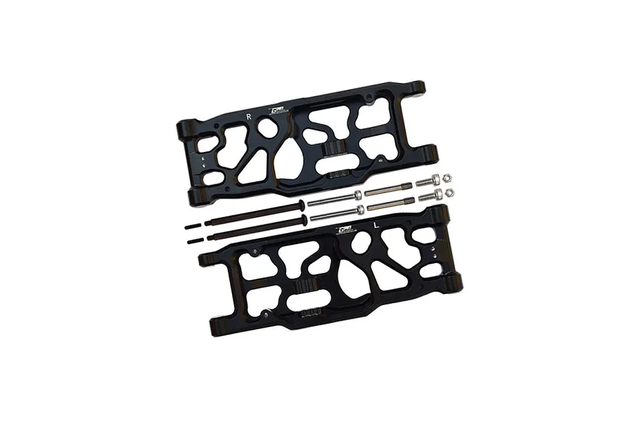 GPM Black Aluminium Rear Lower Suspension Arms 2Pcs w/ Hardware image 122353