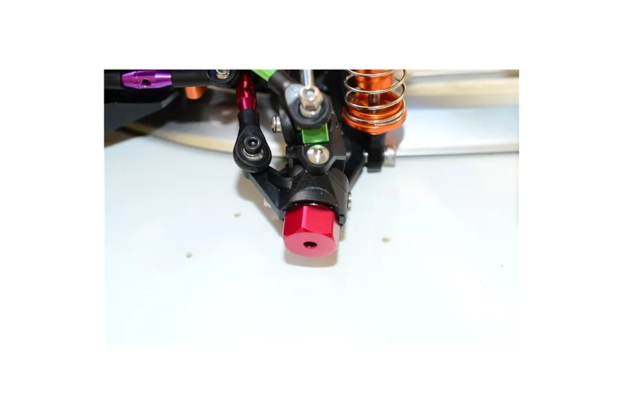 GPM Aluminium Front Wheel Hex Adapters - Red image 122576