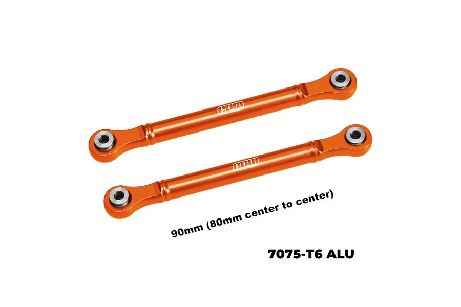 GPM Aluminium 90mm Front Camber Links 2Pcs - Orange image 1
