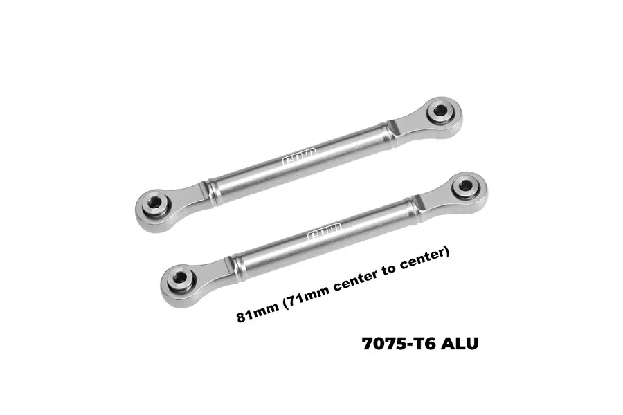 GPM Aluminium 88mm Rear Camber Links 2Pcs - Silver image 1