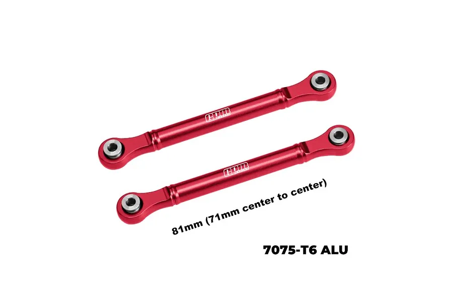 GPM Aluminium 88mm Rear Camber Links 2Pcs - Red image 1