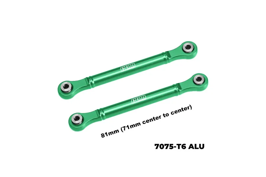 GPM Aluminium 88mm Rear Camber Links 2Pcs - Green image 1