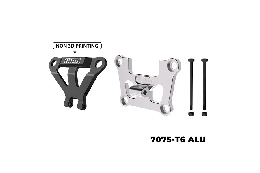 GPM Aluminium Front Bulkhead Mount and Bumper Mount Brace Set - Silver image 1