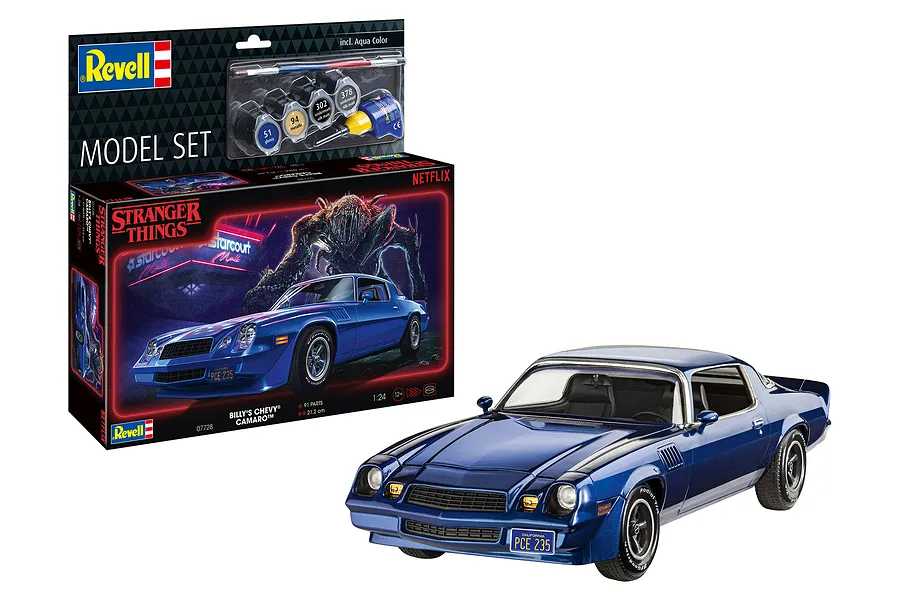 Revell 1/24 Billy Hargrove’s &amp;#039;79 Chevy Camaro Z/28 Car Scaled Plastic Model - Stranger Things image 122837