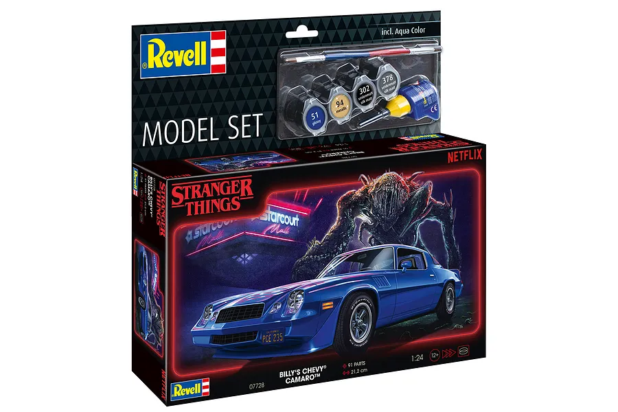 Revell 1/24 Billy Hargrove’s &amp;#039;79 Chevy Camaro Z/28 Car Scaled Plastic Model - Stranger Things image 122838