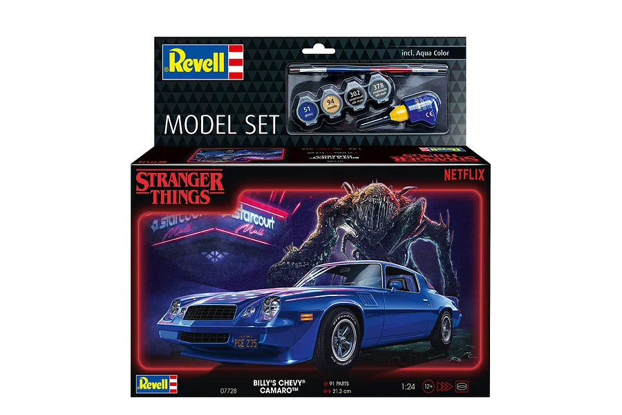 Revell 1/24 Billy Hargrove’s &amp;#039;79 Chevy Camaro Z/28 Car Scaled Plastic Model - Stranger Things image 122839