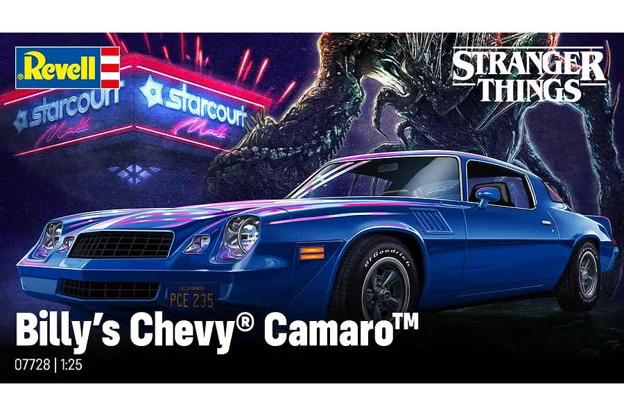Revell 1/24 Billy Hargrove’s &amp;#039;79 Chevy Camaro Z/28 Car Scaled Plastic Model - Stranger Things image 122845