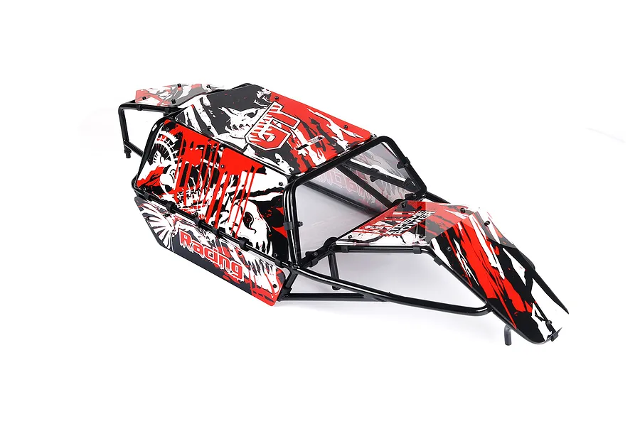 Rovan Black Steel Baja Roll Cage w/ Painted Red Panels image 123125