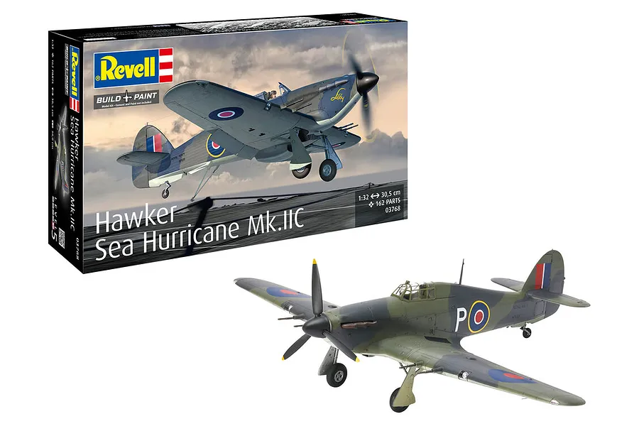 Revell 1/32 Hawker Sea Hurricane Mk.IIC Fighter Scaled Plastic Model Kit image 123149