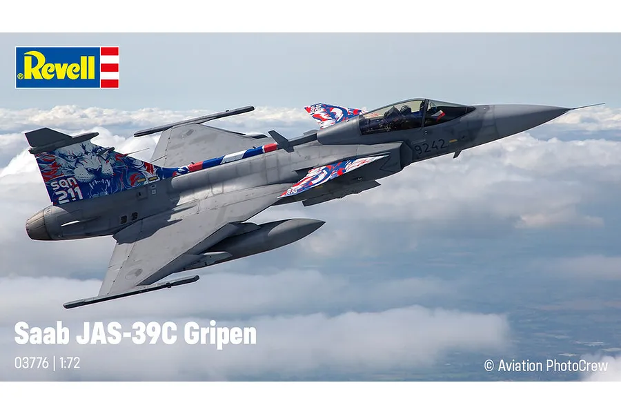 Revell 1/72 Saab JAS-39C Gripen Fighter Scaled Plastic Model Kit image 123163