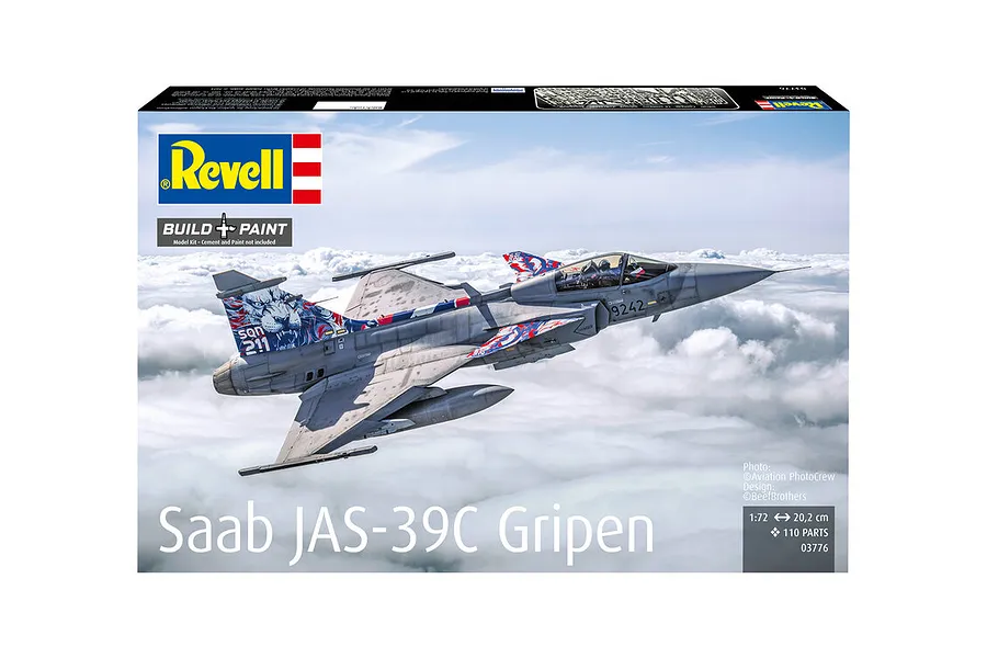 Revell 1/72 Saab JAS-39C Gripen Fighter Scaled Plastic Model Kit image 123165