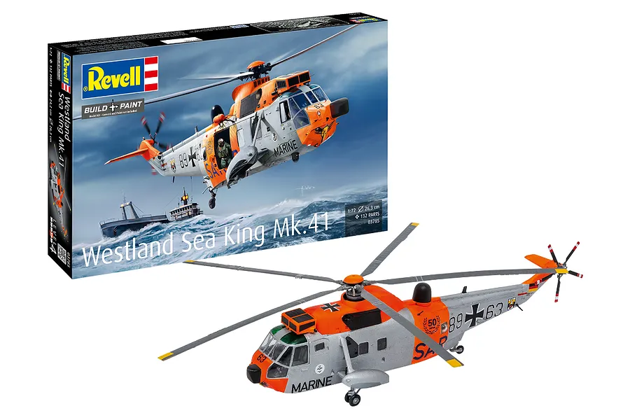 Revell 1/72 Westland Sea King Mk. 41 Helicopter Scaled Plastic Model Kit image 123178