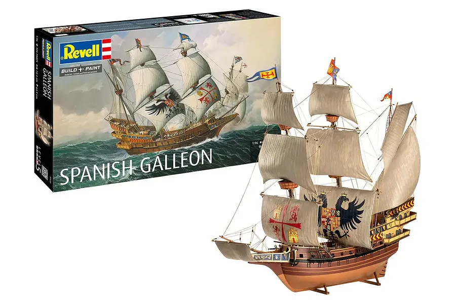 Revell 1/96 Spanish Galleon Scaled Plastic Model Kit image 123217