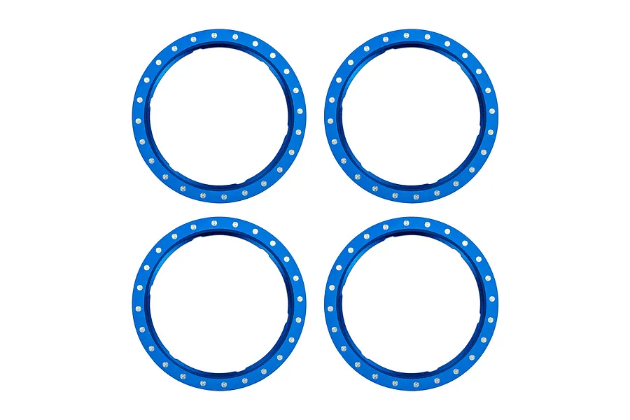 Traxxas Aluminium Pro Scale Beadlock Rings 4Pcs - Blue image 123468