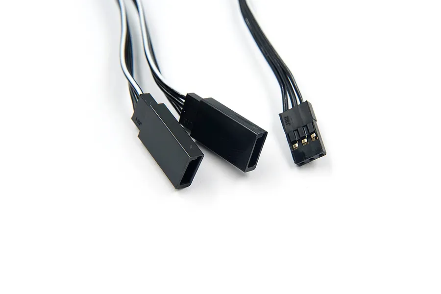 Yeah Racing 150mm Black Y-Harness High Current Servo Wire w/ JR/Futaba Plug image 123547