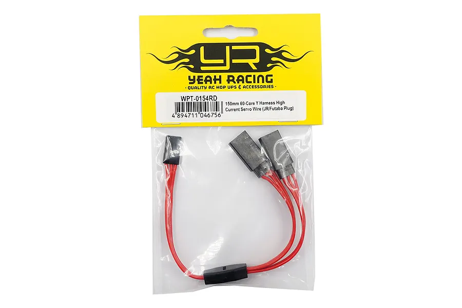 Yeah Racing 150mm Red Y-Harness High Current Servo Wire w/ JR/Futaba Plug image 123554