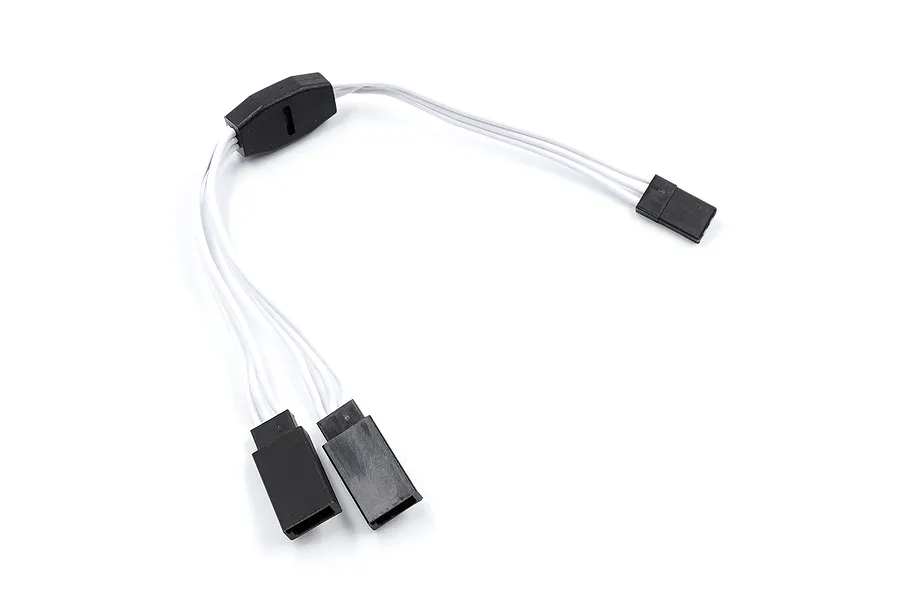 Yeah Racing 150mm White Y-Harness High Current Servo Wire w/ JR/Futaba Plug image 123556