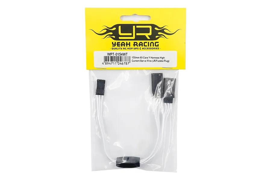 Yeah Racing 150mm White Y-Harness High Current Servo Wire w/ JR/Futaba Plug image 123558