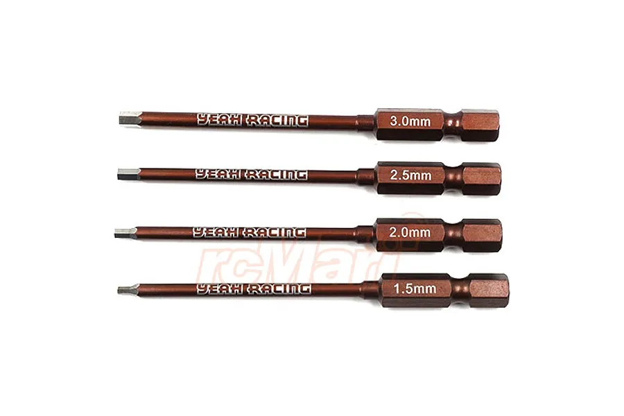 Yeah Racing 1/4&amp;quot; 1.5, 2.0, 2.5, 3.0mm Hex Tip Set 4Pcs image 123560