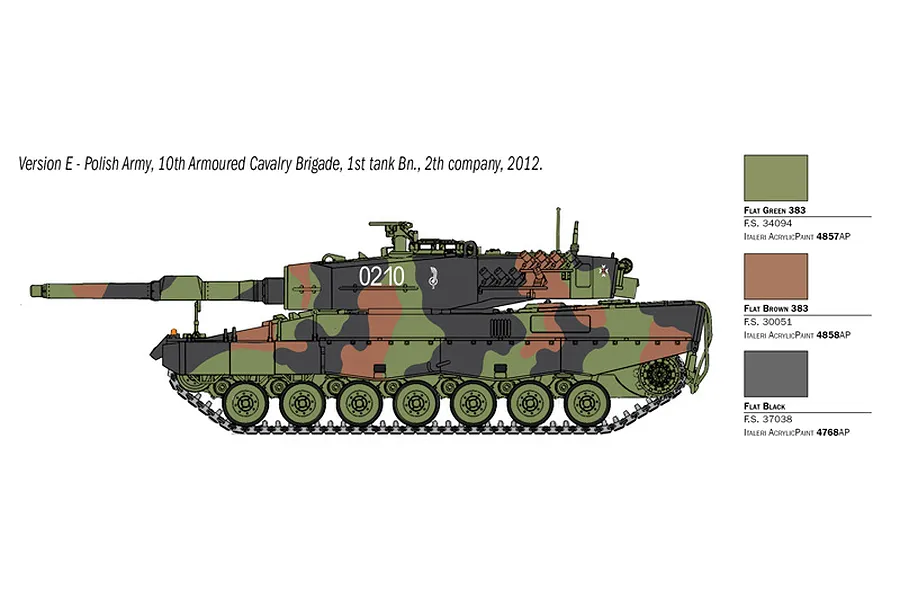 Italeri 1/35 Leopard 2A4 Combat Tank Scaled Plastic Model Kit image 3