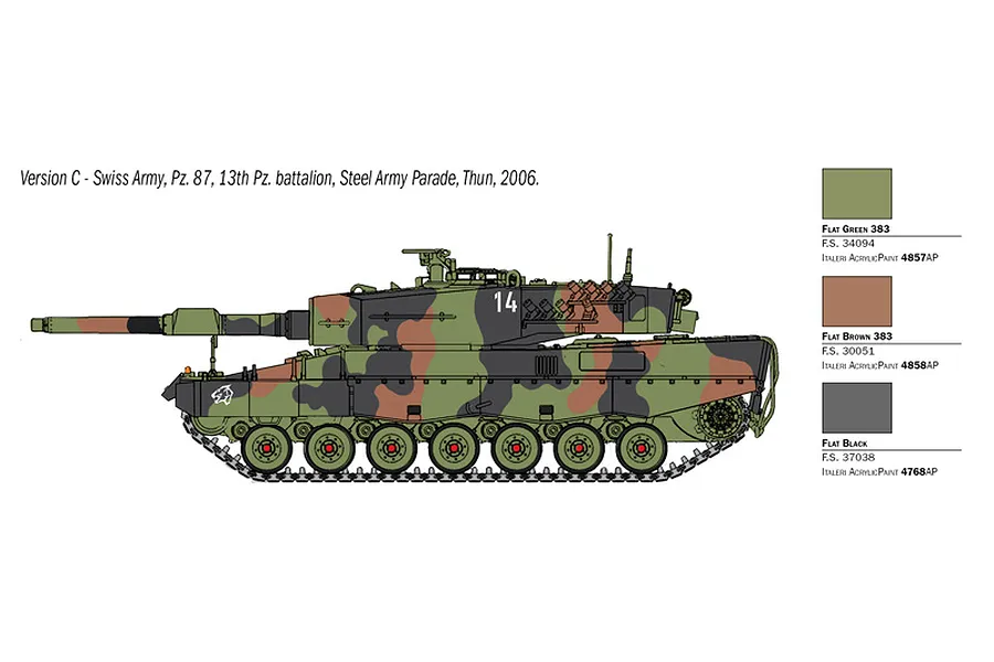 Italeri 1/35 Leopard 2A4 Combat Tank Scaled Plastic Model Kit image 5