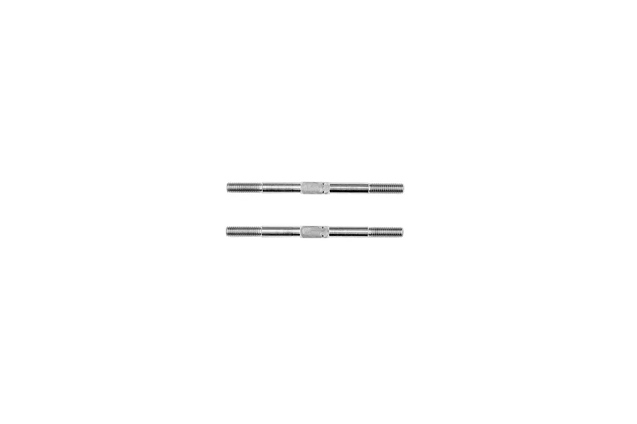 Two Factory Team titanium turnbuckles for RC cars, shown horizontally against a white background.