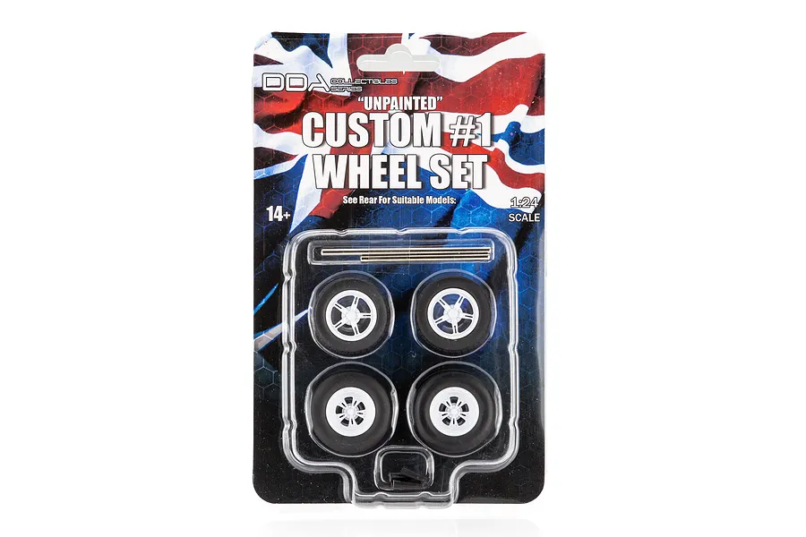 DDA 1/24 Custom Scaled Plastic Model Wheel Set 4Pcs - Unpainted image 124186