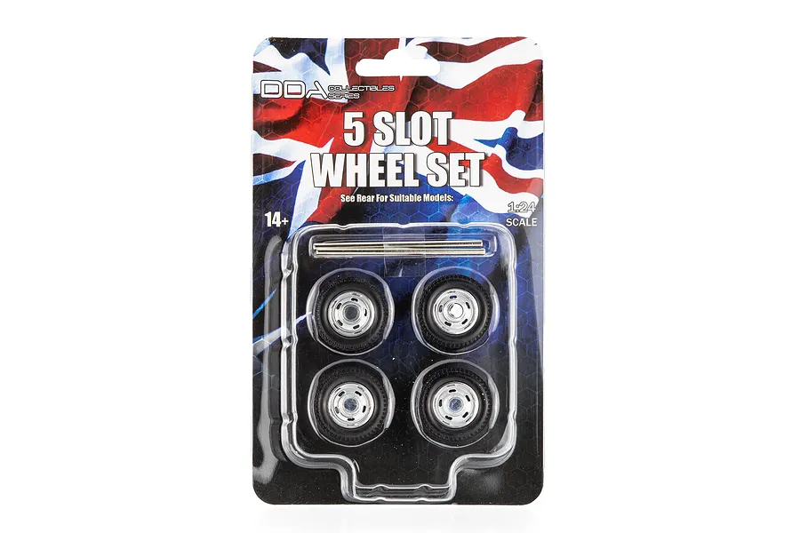 DDA 1/24 5 Slot Scaled Plastic Model Wheel Set 4Pcs image 124187