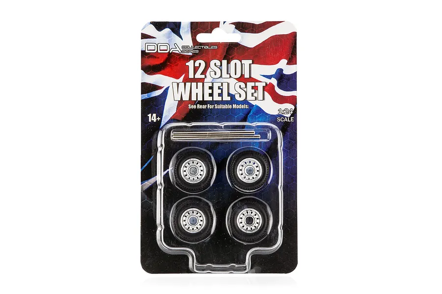 DDA 1/24 12 Slot Scaled Plastic Model Wheel Set 4Pcs image 124193