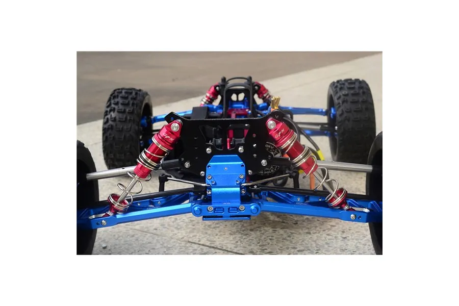 GPM Red Aluminium 125mm Rear Adjustable Double Spring Shocks 2Pcs image 124566