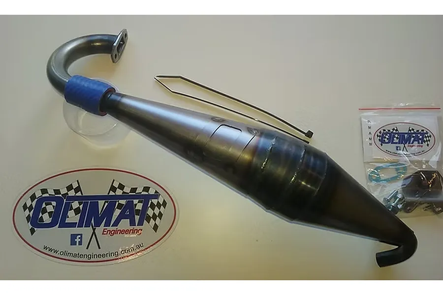 Olimat Engineering 34/35cc Non Silenced Exhaust Pipe Set image 124646