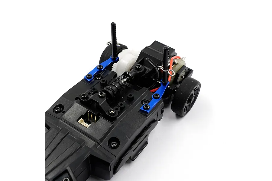 Yeah Racing Aluminium Front and Rear Body Mount Set - Dark Blue image 124803