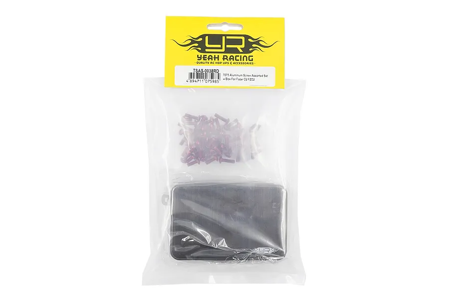 Yeah Racing Aluminium Complete Screw Kit with Carry Case - Red image 124821
