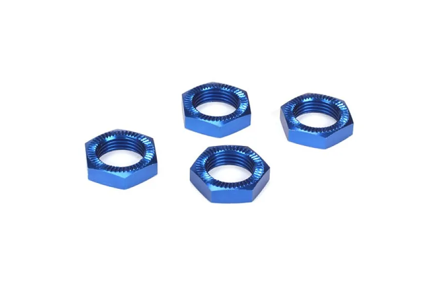 Losi Blue Aluminium 18mm Serrated Wheel Nuts 4Pcs image 12484