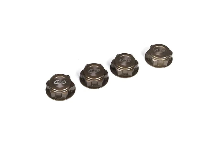 Losi Bronze Aluminium 18mm Serrated Wheel Nuts 4Pcs image 12485