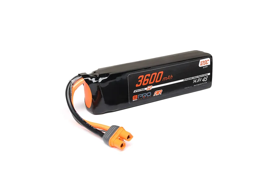 Spektrum G2 Pro Air 14.8V 3600mAh 120C 4S Soft Case LiPo Battery image 124876