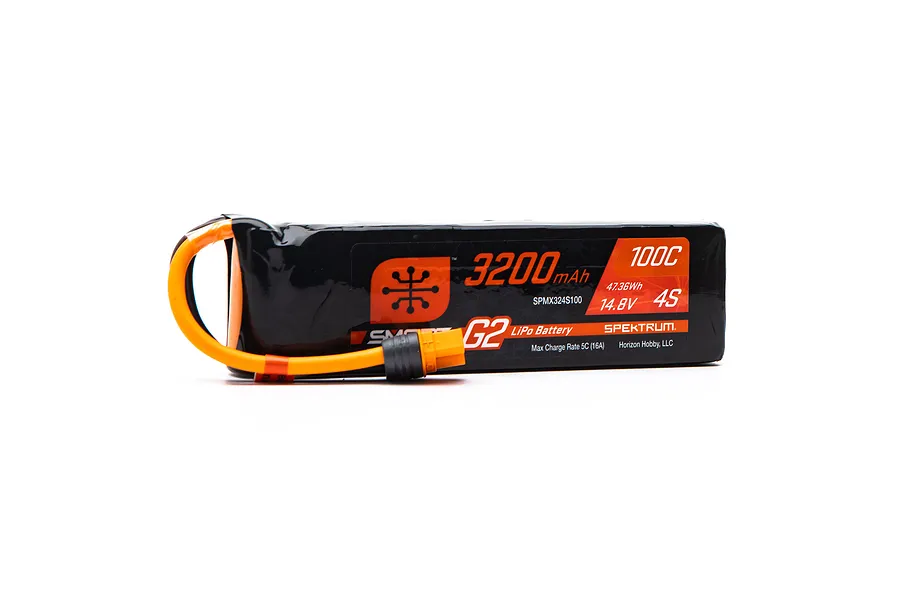 Spektrum G2 14.8V 3200mAh 100C 4S Soft Case LiPo Battery image 124878
