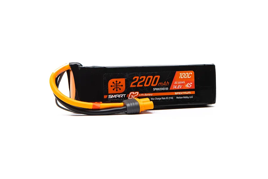 Spektrum G2 14.8V 2200mAh 100C 4S Soft Case LiPo Battery image 124882