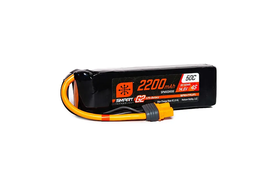 Spektrum G2 14.8V 2200mAh 50C 4S Soft Case LiPo Battery image 124885