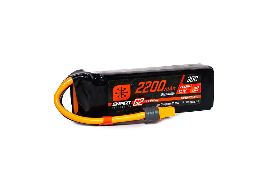 Spektrum G2 11.1V 2200mAh 30C 3S Soft Case LiPo Battery image 124887