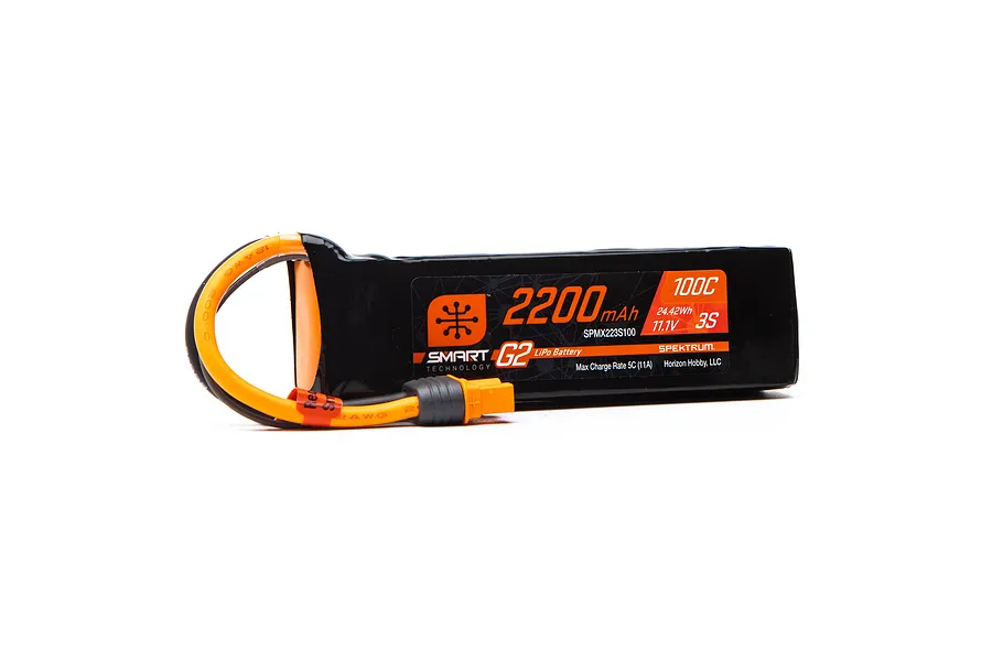 Spektrum G2 11.1V 2200mAh 100C 3S Soft Case LiPo Battery image 124891