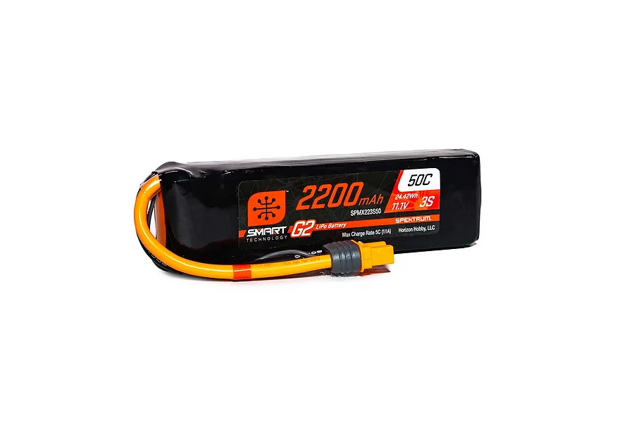 Spektrum G2 11.1V 2200mAh 50C 3S Soft Case LiPo Battery image 124892