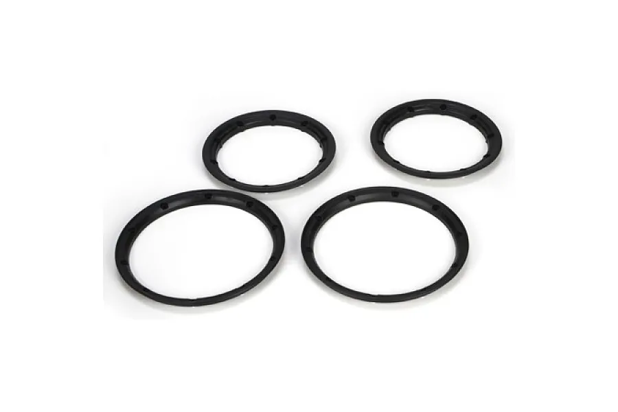 Losi Black Beadlock Set for 2 Wheels image 12532