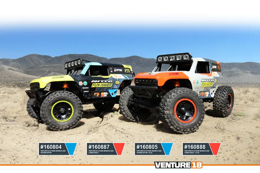 HPI Venture18 U4 Ford Bronco 4400 RC Rock Crawler Electric 4WD 1/18 Scale RTR - Vaughn Gittin Jr image 125365