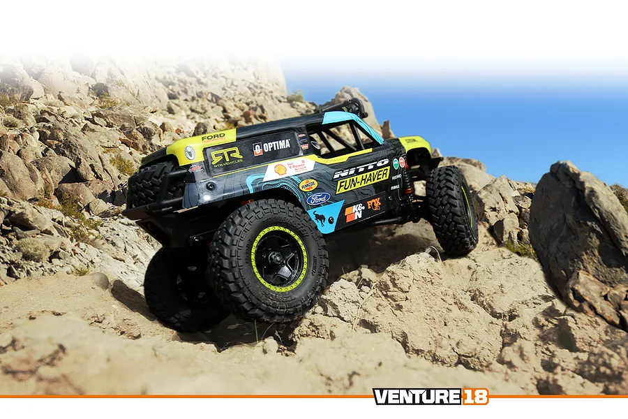 HPI Venture18 U4 Ford Bronco 4400 Flux RC Rock Crawler Electric Brushless 4WD 1/18 Scale RTR - Vaughn Gittin Jr image 125378