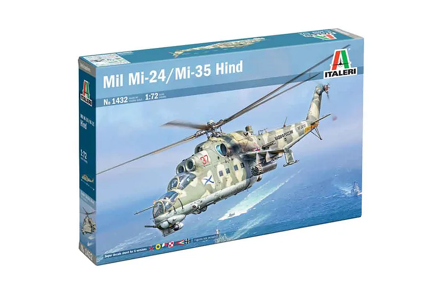 Italeri 1/72 Mil Mi-24P / Mil Mi-35P Attack Helicopter Scaled Plastic Model Kit image 125514