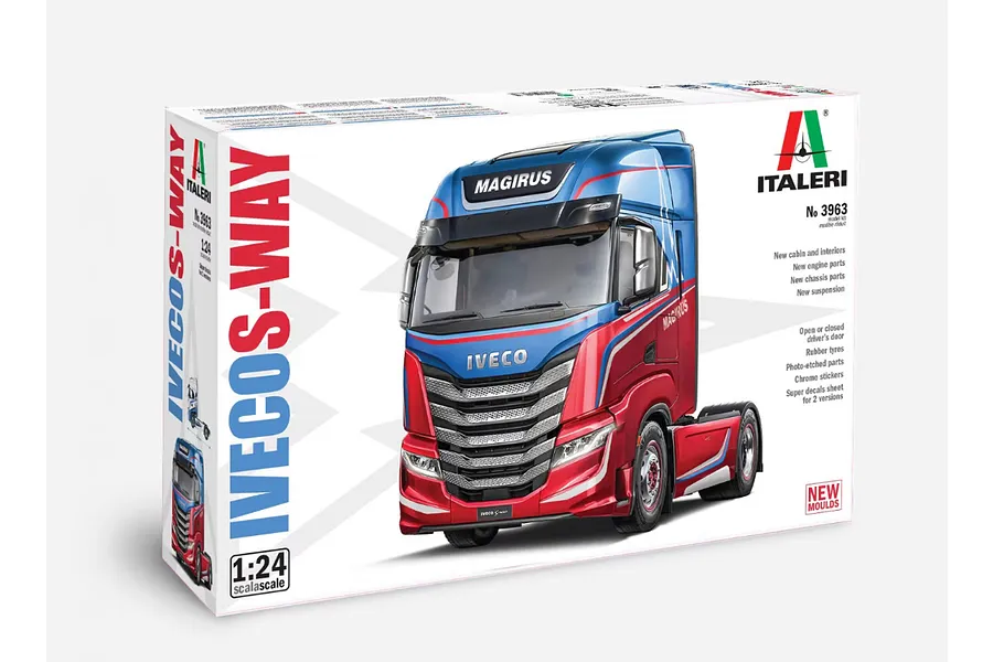 Italeri 1/24 IVECO S-Way Semi-Truck Scaled Plastic Model Kit image 125520