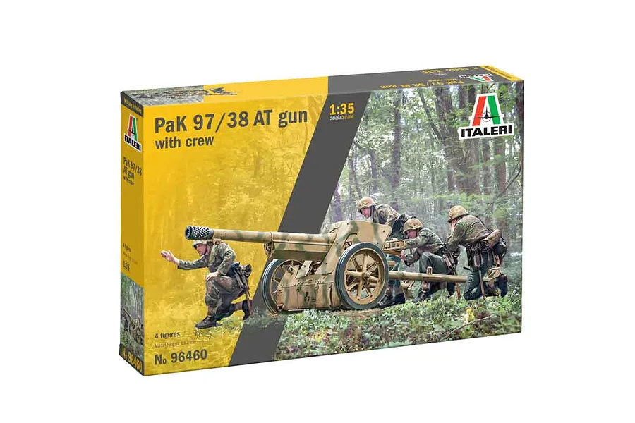 Italeri 1/35 Pak 97/38 AT Gun with Crew Scaled Plastic Model Kit image 125521