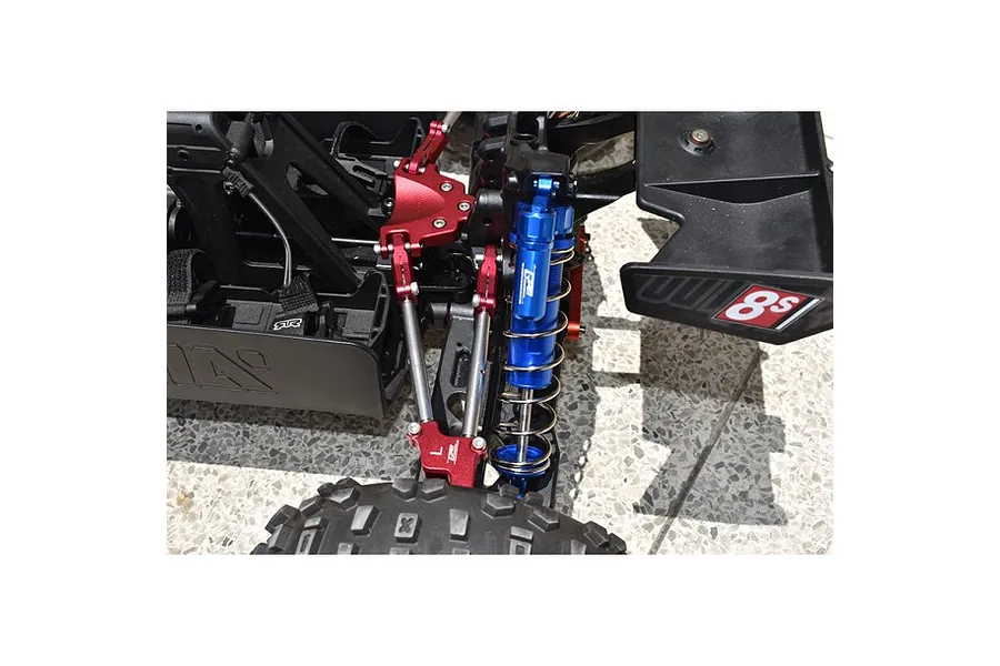 GPM 1/5 Kraton Red Aluminium Rear Adjustable Piggyback Shocks 2Pcs image 4