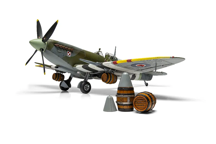 Airfix 1/24 Supermarine Spitfire Mk.IXc Fighter Scaled Plastic Model Kit - Flying Dray  image 126134